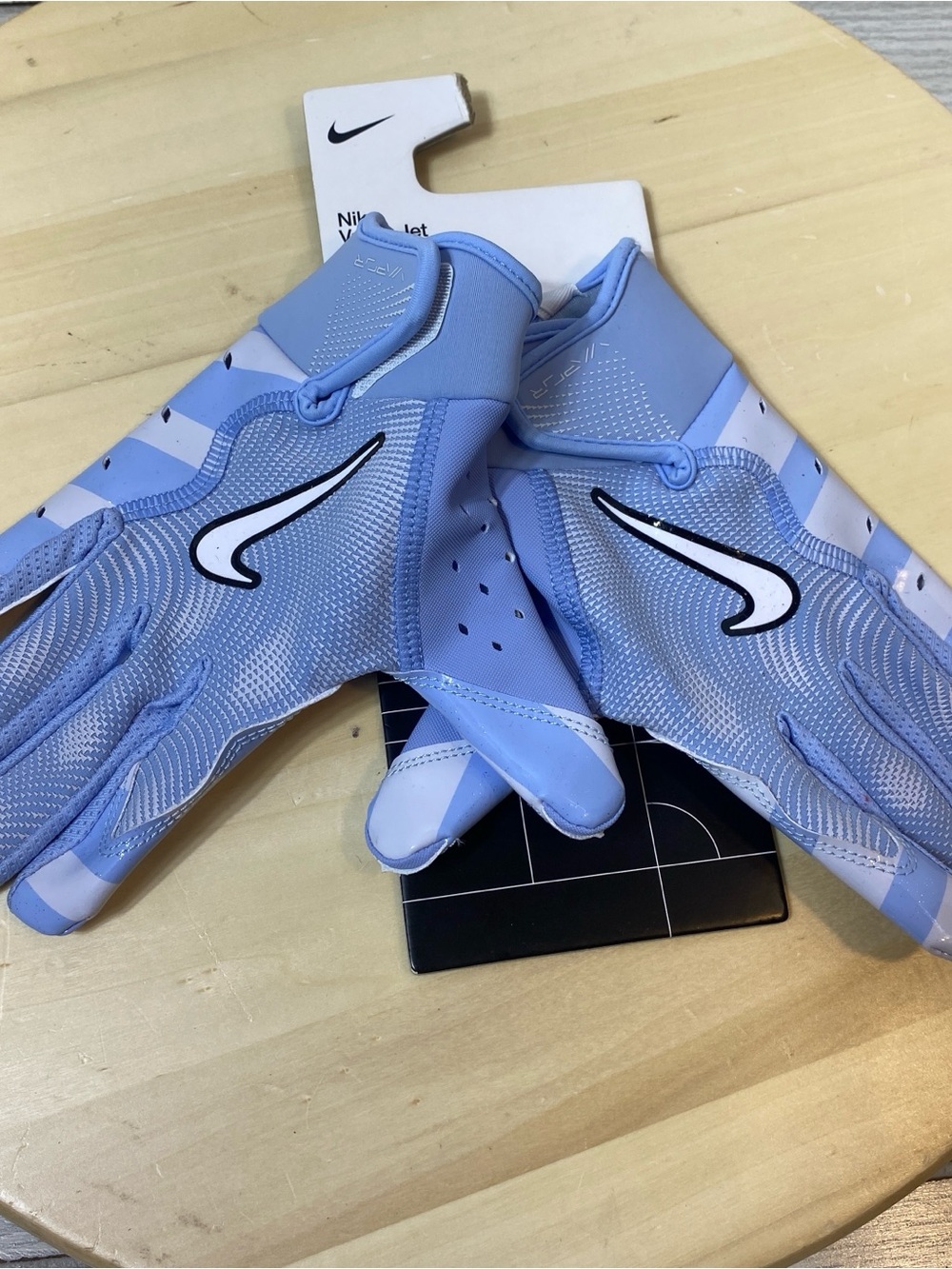 Nike Vapor Jet 8.0 Youth Football Gloves Size Medium M Blue White New With Tags